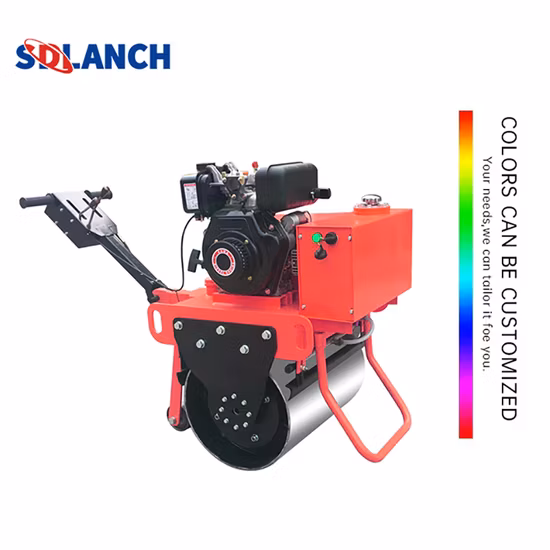 China Mini Diesel Compactor Machine Vibratory Road Roller with Diameter Smooth Drum Use for Asphalt